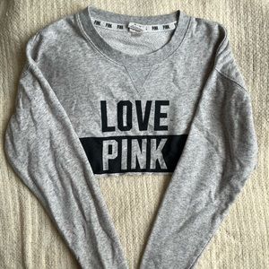 Cropped PINK Crewneck X-SMALL